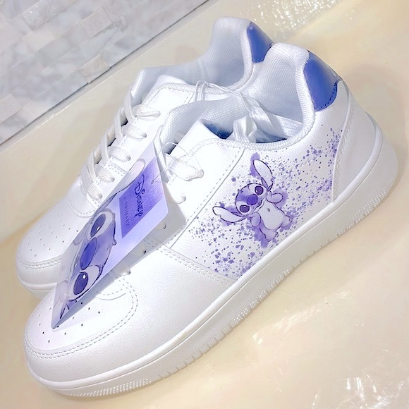 🆕 Disney Stitch Ltd Edition Periwinkle Paint Splatter Low-Top Sneakers - Picture 7 of 9